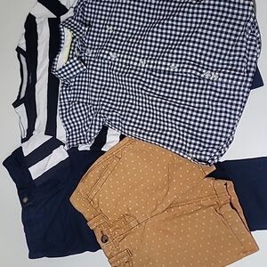 3/$30 JACADI Button Up Cotton, T Shrit, Shir